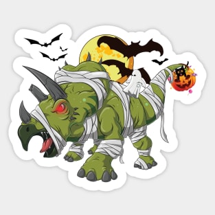 Mummy Triceratops Dinosaur Sticker